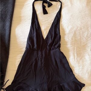 Black Halter Neck Romper
